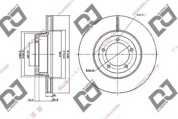 Тормозной диск BD1479 DJ PARTS