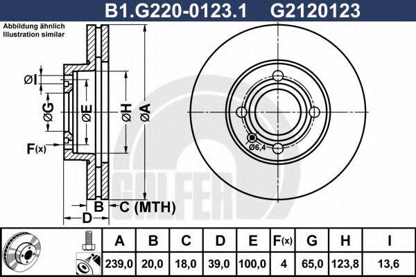 Тормозной диск B1.G220-0123.1 GALFER