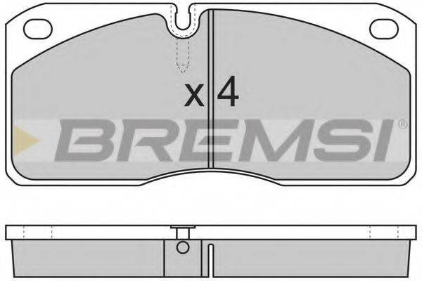 Комплект тормозных колодок, дисковый тормоз BP7258 BREMSI