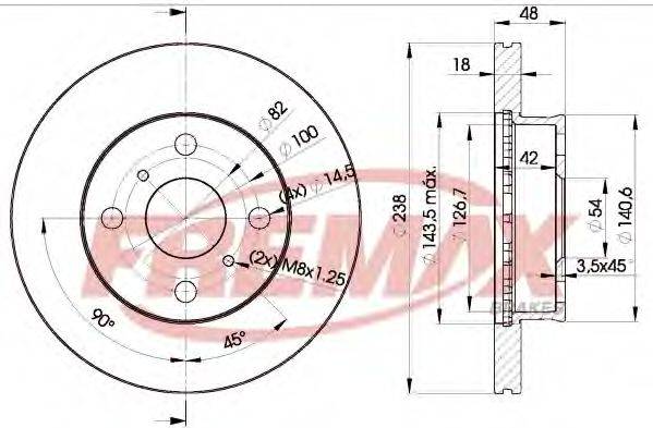 Тормозной диск BD-2250 FREMAX