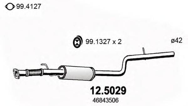 Труба выхлопного газа 12.5029 ASSO