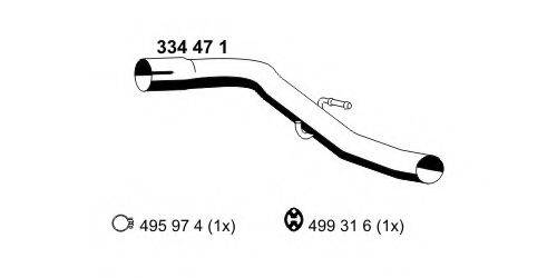 Труба выхлопного газа 334471 ERNST