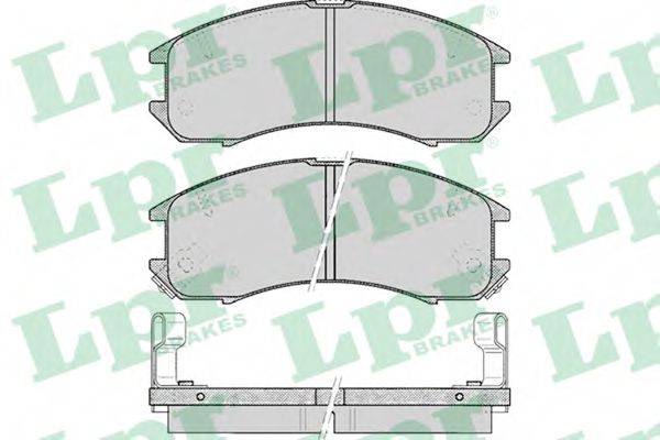 Комплект тормозных колодок, дисковый тормоз 05P036 LPR
