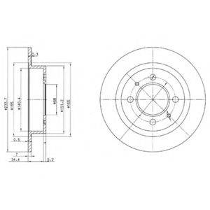 Тормозной диск 22844 LEMFORDER