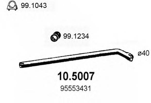 Труба выхлопного газа 10.5007 ASSO