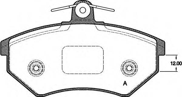 Комплект тормозных колодок, дисковый тормоз BPA0134.40 OPEN PARTS