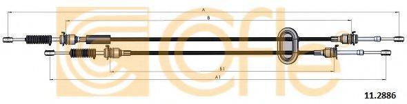 Трос, ступенчатая коробка передач 11.2886 COFLE