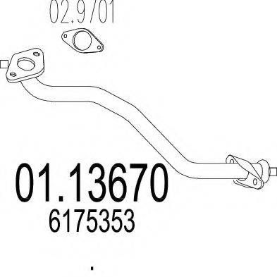 Труба выхлопного газа 01.13670 MTS