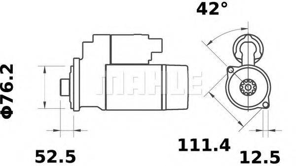 Стартер MS 383 MAHLE ORIGINAL