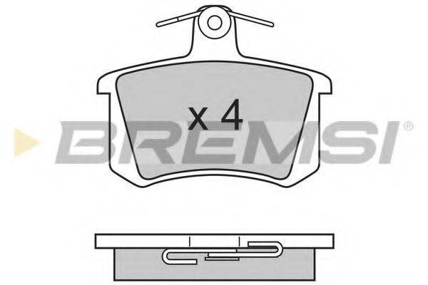 Комплект тормозных колодок, дисковый тормоз BP2612 BREMSI