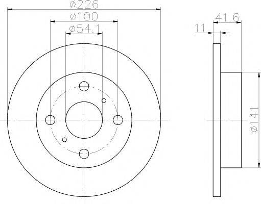 Тормозной диск 8DD 355 103-751 HELLA PAGID