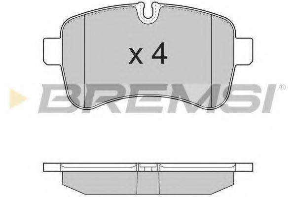 Комплект тормозных колодок, дисковый тормоз BP3315 BREMSI