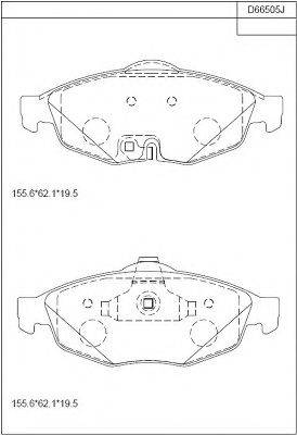 Комплект тормозных колодок KD66505 ASIMCO