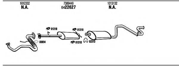 Система выпуска ОГ FO80156A WALKER