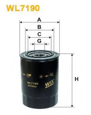 Фильтр масляный WL7199 WIX FILTERS