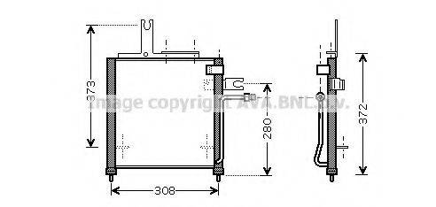 Конденсатор, кондиционер MZ5156 AVA QUALITY COOLING