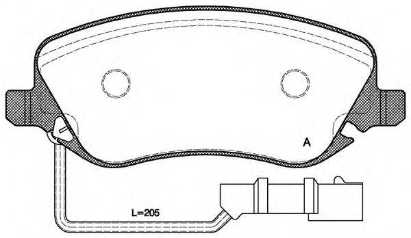 Комплект тормозных колодок, дисковый тормоз BPA0879.02 OPEN PARTS