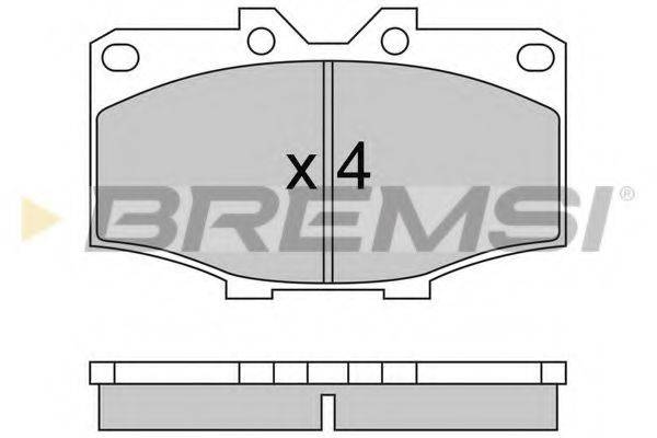 Комплект тормозных колодок, дисковый тормоз BP2242 BREMSI