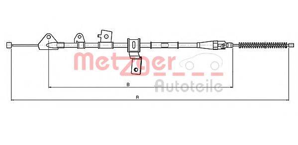 17.5069 METZGER Трос, стояночная тормозная система 17.5069 METZGER