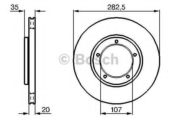 Тормозной диск 0 986 478 098 BOSCH