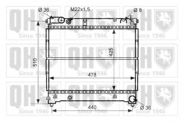 Радиатор, охлаждение двигателя QER2311 QUINTON HAZELL