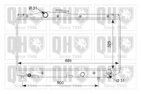 Радиатор, охлаждение двигателя QER1380 QUINTON HAZELL