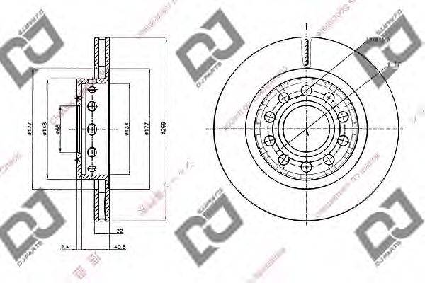 Тормозной диск BD1920 DJ PARTS