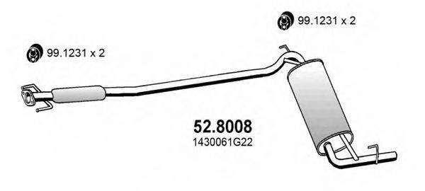 Средний / конечный глушитель ОГ 52.8008 ASSO