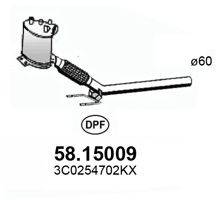 Сажевый / частичный фильтр, система выхлопа ОГ 58.15009 ASSO