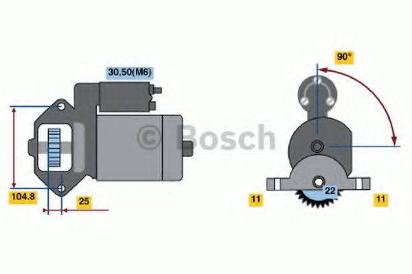 Стартер 0 986 022 561 BOSCH