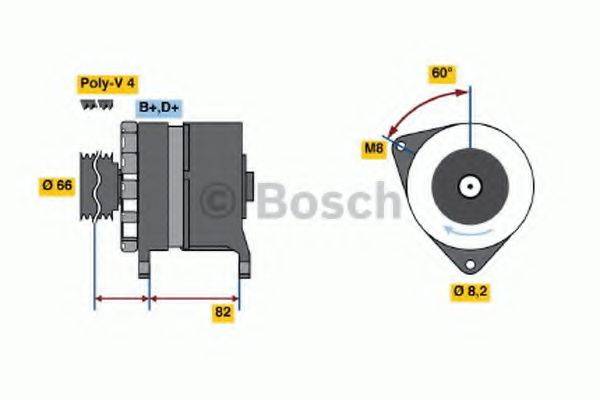 Генератор 0 986 037 040 BOSCH