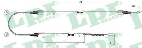 Трос, стояночная тормозная система C1342B LPR