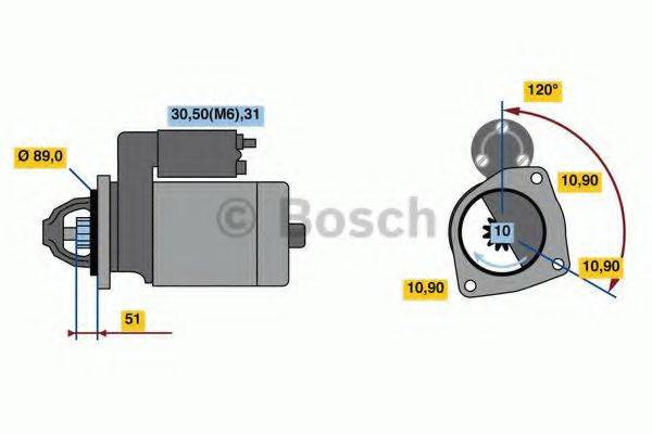 Стартер 0 986 020 170 BOSCH