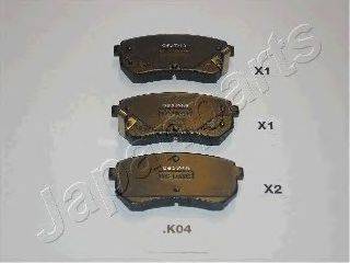 Комплект тормозных колодок, дисковый тормоз PP-K04AF JAPANPARTS