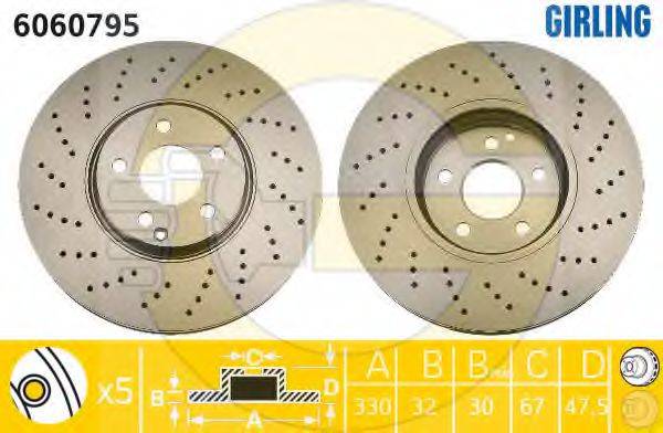 Тормозной диск 6060795 GIRLING