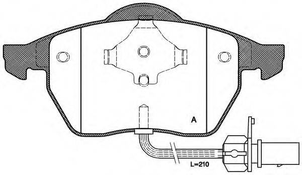 Комплект тормозных колодок, дисковый тормоз BPA0390.11 OPEN PARTS