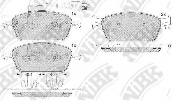 Комплект тормозных колодок PN33001W NiBK