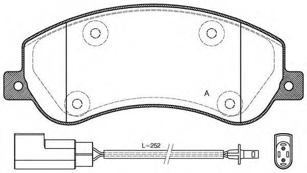 Комплект тормозных колодок, дисковый тормоз BPA1250.02 OPEN PARTS