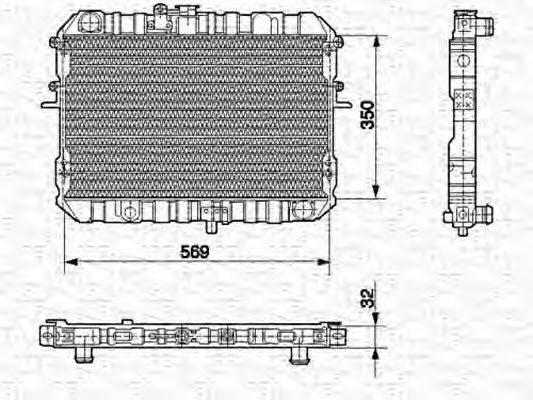 Радиатор, охлаждение двигателя 350213517000 MAGNETI MARELLI