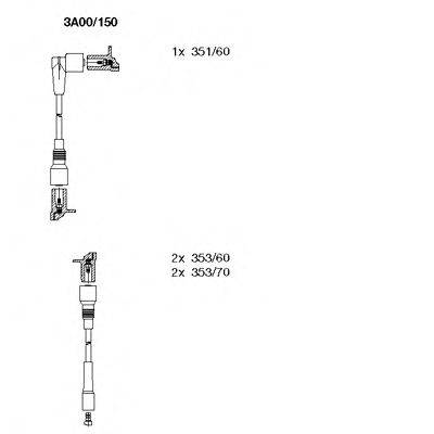 Комплект проводов зажигания 3A00/150 BREMI