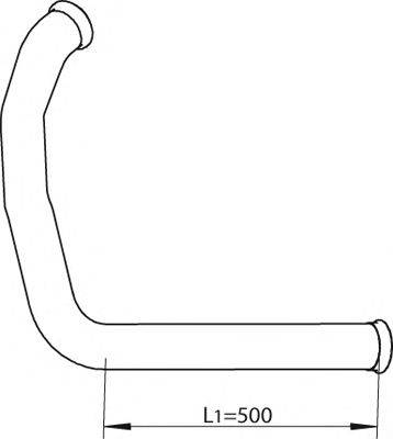 Труба выхлопного газа 81209 DINEX