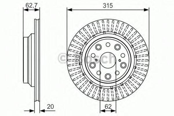 Тормозной диск 0 986 479 T06 BOSCH