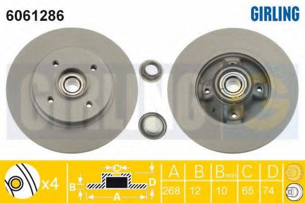 Тормозной диск 6061286 GIRLING