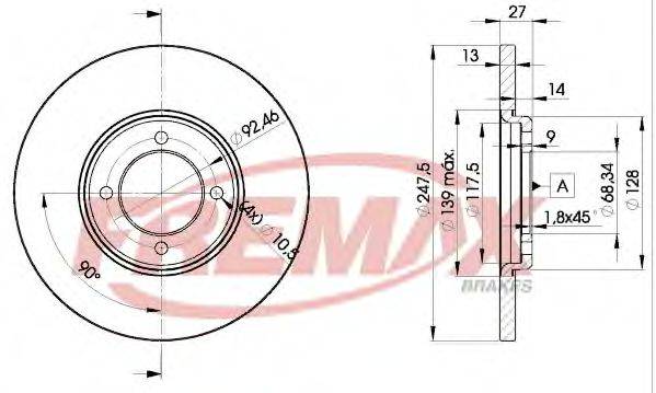 Тормозной диск BD-2375 FREMAX