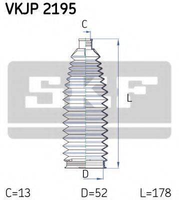 Комплект пылника, рулевое управление VKJP 2195 SKF