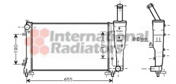 Радиатор, охлаждение двигателя 016-017-0062 LORO