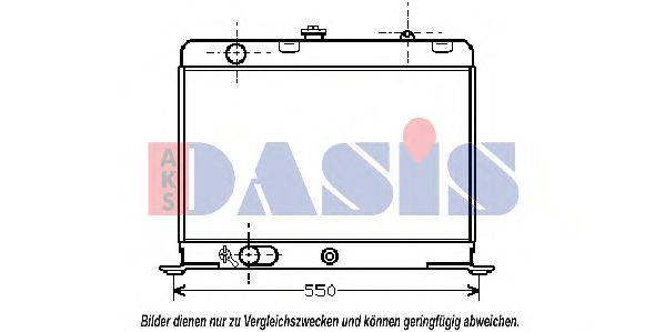 Радиатор, охлаждение двигателя 160780N AKS DASIS