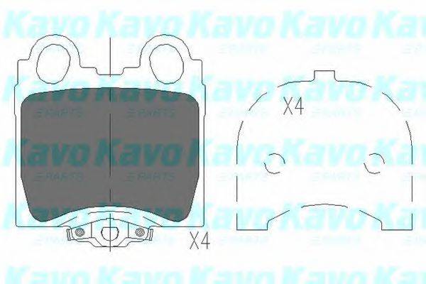 Комплект тормозных колодок, дисковый тормоз KBP-9066 KAVO PARTS