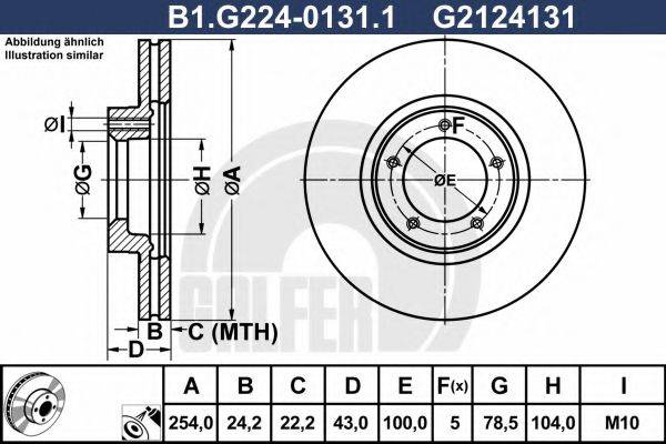 Тормозной диск B1.G224-0131.1 GALFER