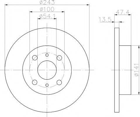 Тормозной диск MDC539 MINTEX